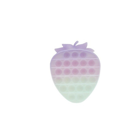 Cyrax Jucarie antistres din silicon, Pop it Now and Flip It, Capsuna, Transparent