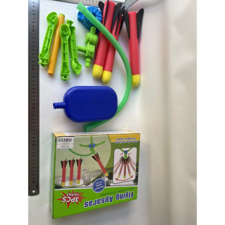 Cyrax Jucarie pentru copii, lansator rachete cu piciorul, un lansator, 3 rachete, fara lumina, model 2