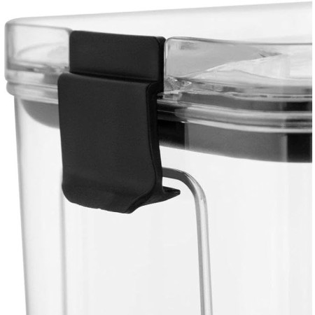 Set 4 Recipiente Depozitare Alimente,  Cyrax, pentru Organizare Bucatarie, cu Inchidere Ermetica, Transparent, Plastic fara BPA, Compatibile cu Masina de Spalat Vase, Diferite Dimensiuni, 350 ml, 1300 ml, 2700 ml, 4600 ml