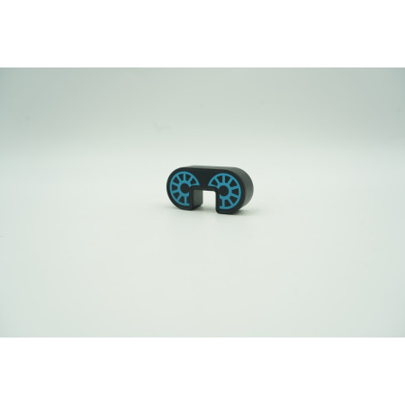 Cyrax Set inteligent de blocuri magnetice pentru copii, 7 piese, cutie depozitare, robotel, albastru