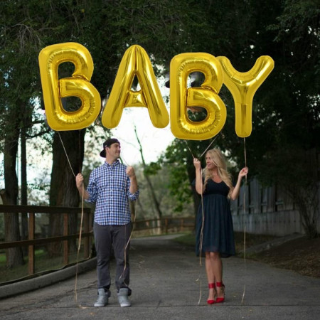 Balon Folie Metalizata Litera Y, Cyrax, 80 cm, Umflati cu Heliu sau Aer, Ambalaj Individual, Pai inclus, Auriu