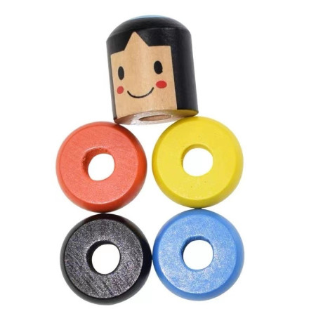 Cyrax Jucarie din lemn pentru copii, soldatel indestructibil multicolor