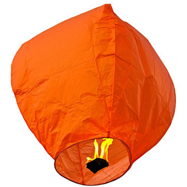 Lampion zburator, Cyrax, hartie biodegradabila, Portocaliu