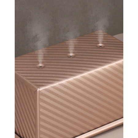 Tava pentru Paine, Cyrax, din Otel Carbon, 450 g, cu Capac, Antiaderenta, 21 x 11 x 11.5 cm, Roz Auriu