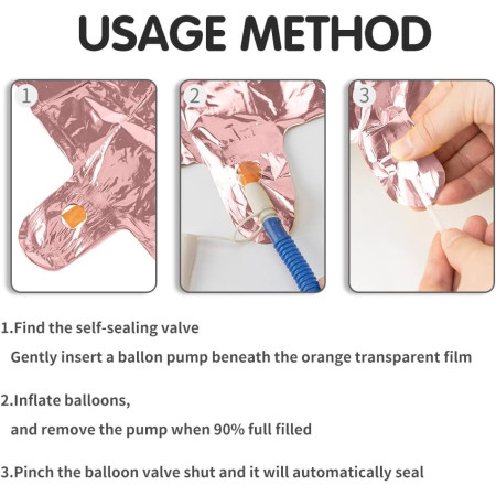 Balon din Folie Metalizata Cyrax, Figurina Cifra, Tema Aniversare 40 cm, Ambalaj Individual, Pai inclus, Umflare cu Aer sau Heliu, Rose Gold, Cifra 2