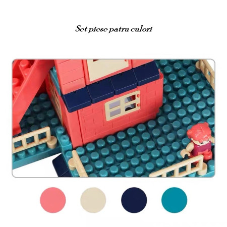 Set constuctii, Cyrax, Casa si curte, 251 piese, Multicolor