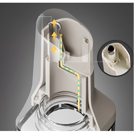 Dispenser pentru Ulei, Cyrax, Deschidere si Inchidere Automata a Rezervorul, cu Inductie Gravitationala, 500 ml, 29.5x6x6 cm, Albastru