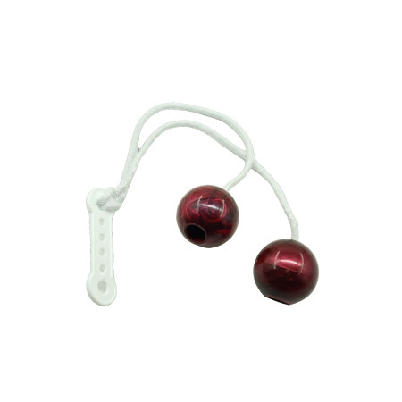 Jucarie interactiva cu bile, Cyrax, Clackers ball, antistres, Visiniu, 40 mm