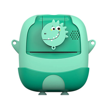 Camera Instantanee pentru Copii, Cyrax, cu Functie de Printare, Cablu USB-C, Bluetooth, Compatibil iOS/Android, Camera Frontala + Selfie, Model Iepure, Snur Inclus, Verde