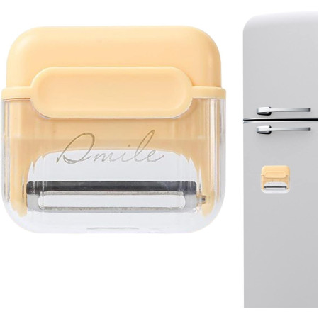 Decojitor/Curatator manual de legume si fructe, Cyrax, portabil, cu magnet, doua lame, Inox, Galben, 6.7x6x1.6 cm