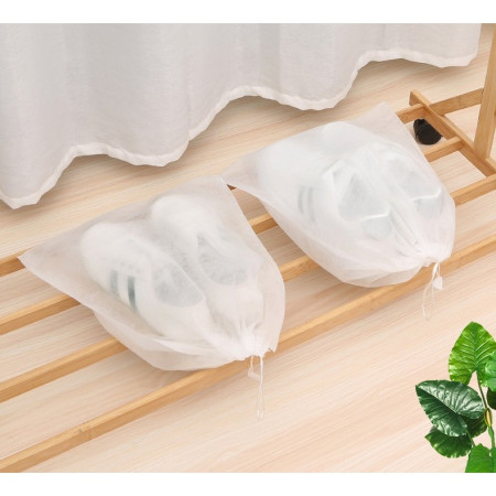 Set 50 de Saci de Depozitare Incaltaminte,  de Protectie, pentru Voiaj, Netesut, Rezistenti la Praf, Protectie Solara, Anti-Ingalbenire, 48x32 cm, Marime Mare, Transparent