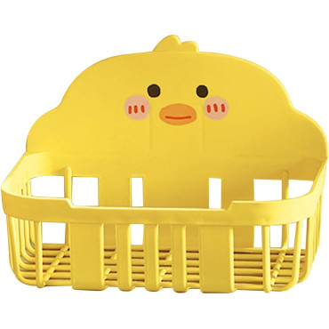 Cutie de Depozitare,  din Plastic, Montare pe Perete, Model Ratusca, 13x19x12 cm, Galben