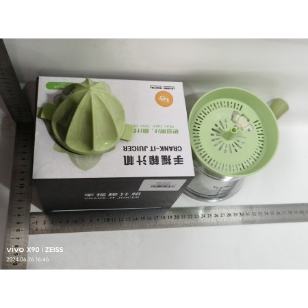 Storcator de Citrice Manual, Cyrax, Rezistente, Usor de Folosit si Depozitat, Durabil, Calitativ, 16.5x13cm, Transparent/ Verde