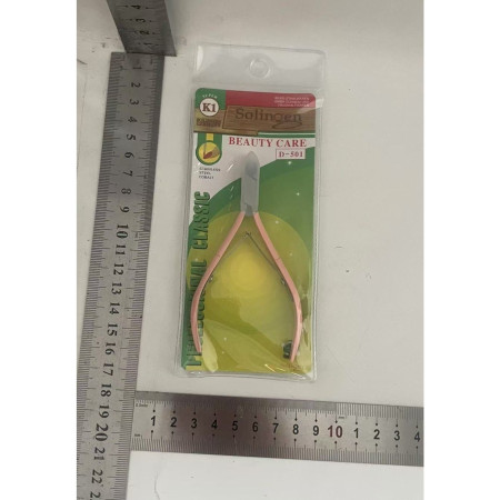 Cleste pentru Unghii si Cuticule, Cyrax, din Otel Inoxidabil, Protectie Varf, 17 x 7 x 2 cm, Roz