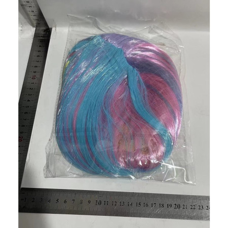 Peruca Cosplay, Cyrax, Tunsoare Bob cu Breton, pentru Carnaval, Halloween, Petreceri Tematice, din PET, Marime Universala, Multicolor