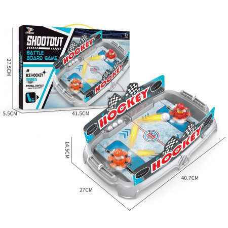 Joc de Masa Interactiv Ice Hockey pentru Copii, Cyrax, 4 Mingi, Tabela Scor, 40.7x27x14.5 cm, Multicolor