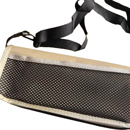 Scaun Taburet Pliabil pentru Camping,  pentru Adulti, Scaun Portabil, Pescuit, din Panza Oxford si Cadru Metalic, Mic 26 x 24 x 24 cm, Bej