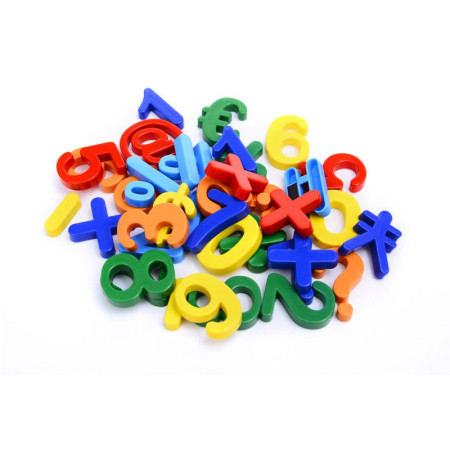 Set 37 Cifre si Simboluri, Cyrax, Magnetice, pentru Frigider, din Plastic, +3 Ani, 13 x 18 x 14 cm, Multicolor