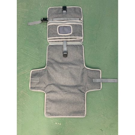 Geanta Multifunctionala, Cyrax, Tip Aleza de Schimbat Scutece, Impermeabila, din Panza Oxford, cu Buzunare, Usor de Agatat, 30 x 20 cm, Gri