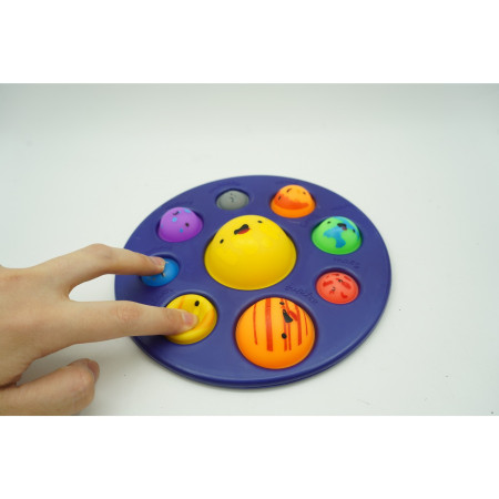 Cyrax Jucarie senzoriala Dimple fidget toy, Planetariu, Albastru, 18x18 cm