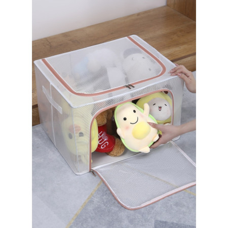 Cutie de Depozitare,  pentru Camera Copiilor, 66L, din PVC, Model Sirena, 50 x 40 x 33 cm, Transparent