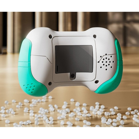 Jucarie Interactiva Cyrax, Tip Consola Pop It, 6 butoane functionale, 5 Moduri de Joc, 600 Niveluri, + 3 ani, Verde/Gri