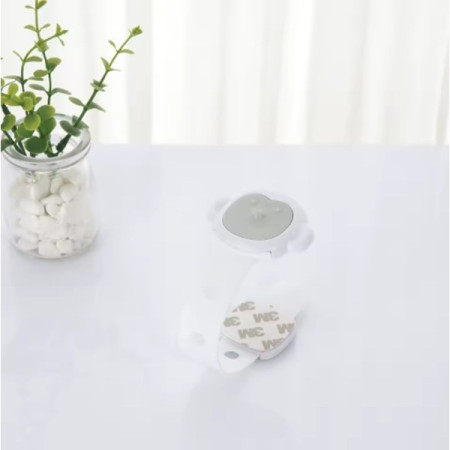 Siguranta pentru Usi Copii,  Sistem de Blocare Sertare, Dulap, Frigider, Adeziv, cu Sistem de Inchidere Dublu, Model Maimutica, Alb