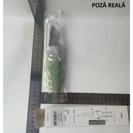 Cutit de Fructe Multifunctional, Cyrax, Razatoare, Curatator Fructe-Legume, Deschizator de Sticle, 18.1x3.8x2cm, Verde
