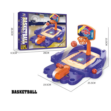 Joc de Masa Mini Baschet Interactiv pentru Copii, Cyrax, Mingi Incluse, 25.5x19.5x13.5 cm, Mov