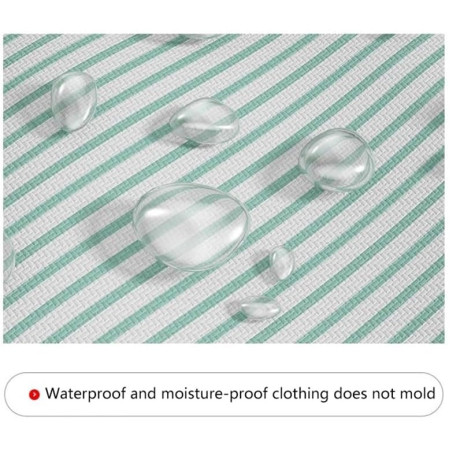 Cutie de Depozitare cu Fermoar,  Pliabila, Maner Ranforsat, Fermoar Rezistent, pentru Haine, Paturi, Plapume, Perne, Lenjerii de Pat, Jucarii, 50x50x70 cm, 180 Litri, in Dungi, Verde