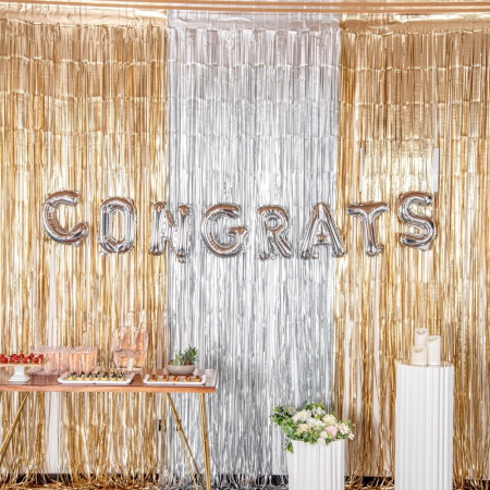 Balon Folie Metalizata Litera T, Cyrax, 40 cm, Umflati cu Heliu sau Aer, Ambalaj Individual, Pai inclus, Argintiu