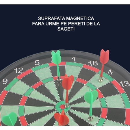 Set Joc Darts Cyrax, 4 Sageti Incluse, Magnetic, Dimensiuni 28.6 x 28.6 cm, Design clasic, model 2, Multicolor