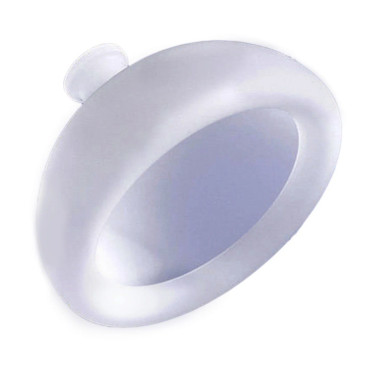 Dispozitiv Terapeutic Sputa, Cyrax, Cupa pentru Terapie Toracica, Dispozitiv de Eructare, pentru Adulti si Copii, 10 x 6.5 cm, din Silicon, Alb