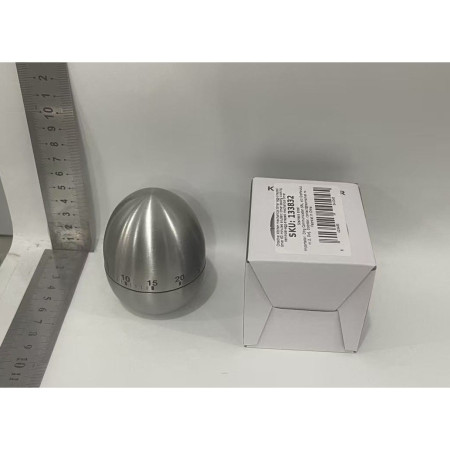 Cronometru de Bucatarie, Cyrax, Mecanic, Forma de Ou, din Otel Inoxidabil, 60 min Timer, 8 x 6 cm, Argintiu