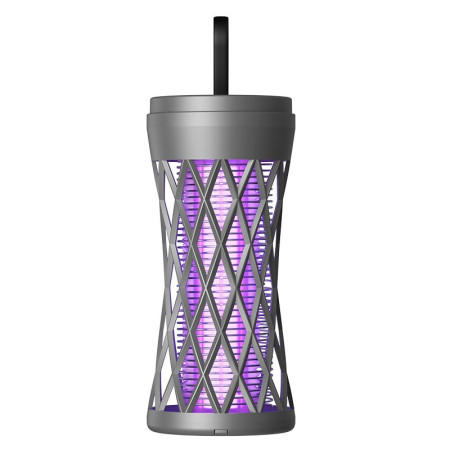 Lampa Anti-Insecte,  Lumina UV, Electrica, Incarcare USB, 5V, 1A, Silentioasa, 12 x 6 m, Gri