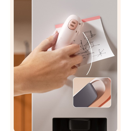 Aparat de Sigilat Ambalaje, Cyrax, Incarcare USB Tip C, 400 mAh, 10.2 x 3.7 x 4.3 cm, Model Ursulet, Maro