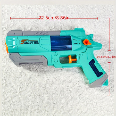 Pistol Manual cu Apa, Cyrax, Jucarie Pistol cu Apa Sigur Pentru Copii, Design Nou S-Shooter Atractiv, 23 x 14.5 cm, Verde