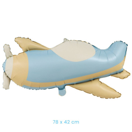 Balon din Folie Metalizata, Cyrax, Figurina Animata, Model Avion, 78 x 42 cm, Ambalaj Individual, Pai Inclus, Umflare cu Aer sau Heliu, Albastru