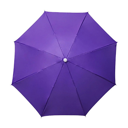 Umbrela de Cap,  Diametru 69 cm, Snur Reglabil de Cap, Protectie UV/Ploaie, Mov