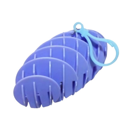 Jucarie Worm Fidget de Decompresie, Cyrax, Anti Stres, Dimensiune Compacta 6 cm, Dimensiune Extinsa 15.5 cm, Albastru eschis