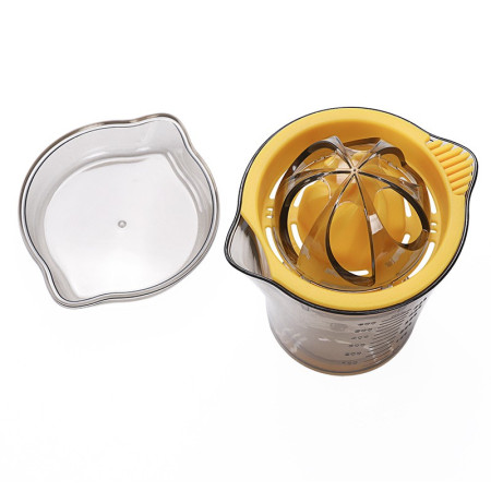Storcator manual citricie Cyrax, cu recipient de 600 ml, 15x8.5x13.5 cm, material ABS, Transparent