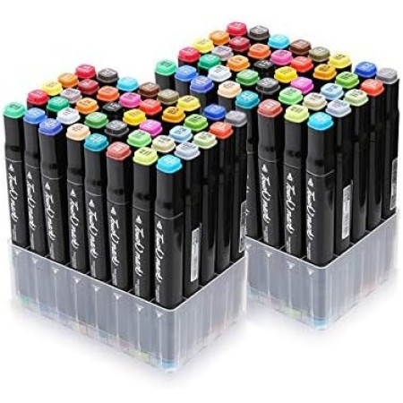 Suport De Depozitare, Cyrax, pentru Markere, Suport Pentru Stilouri, Cutie De Depozitare pentru Birou, Multi-Functionala, 80 Spatii, Alb/Negru