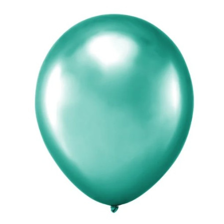 Set 10 Baloane din Latex, Cyrax, Model Party Confetti, 5 x Confetti, 5 x Turcoaz, 25 cm, 2.2g