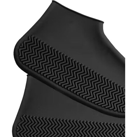 Husa Incaltaminte,  Impermeabila, Antiderapanta, din Latex, 13 x 13 x 2 cm, Marime M 34-40 cm, Negru