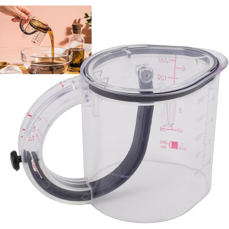 Cana de Masurat, Cyrax, cu Maner, Reglabila, din ABS si Silicon, 250 ml, Transparent